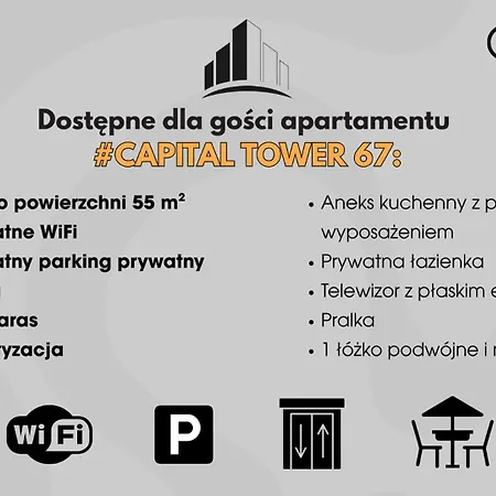 #capitaltower 67 Fv Balkon Parking By Okazja Apartmán