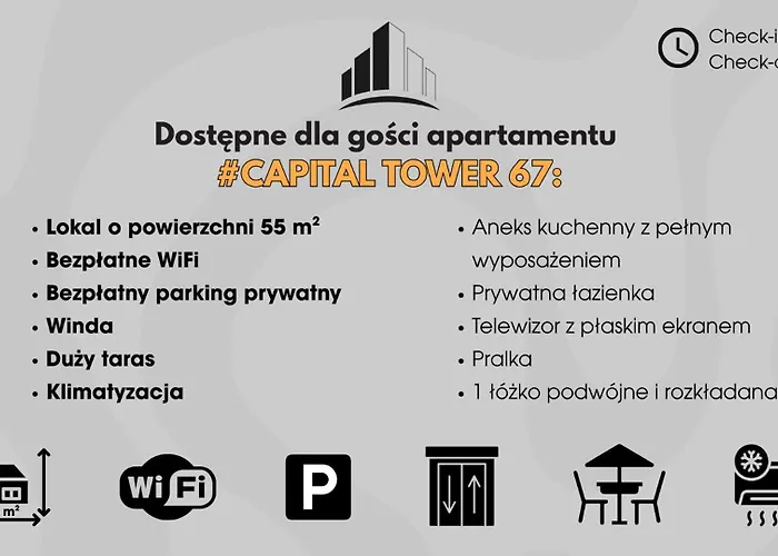 #capitaltower 67 Fv Balkon Parking By Okazja Apartmán